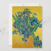 Invitation Vase Van Gogh avec Iris Classic Impressionnisme (Dos)