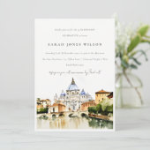 Invitation Vatican Dome Rome Italie Paysage fête d'anniversai (Debout devant)