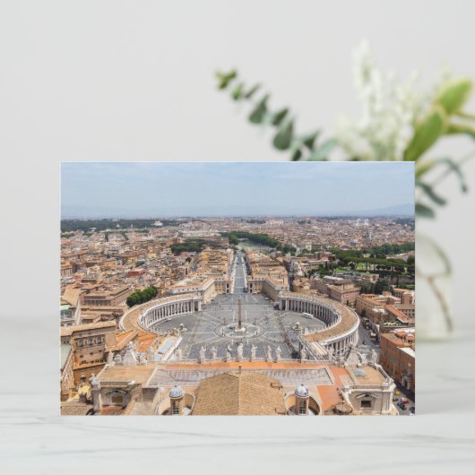 Invitation Vatican, Italie : vue aérienne de la place Saint-P (Debout devant)