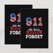Invitation Vector 911 nous n'oublierons jamais le t-shirt (Devant / Derrière)