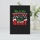 Invitation Vector c'est ma chemise en pyjama de noël citant t (Debout devant)