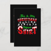 Invitation Vector c'est ma chemise en pyjama de noël citant t (Devant / Derrière)