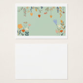 Invitation vectorielle avec fleurs et cœurs (Devant & derrière)