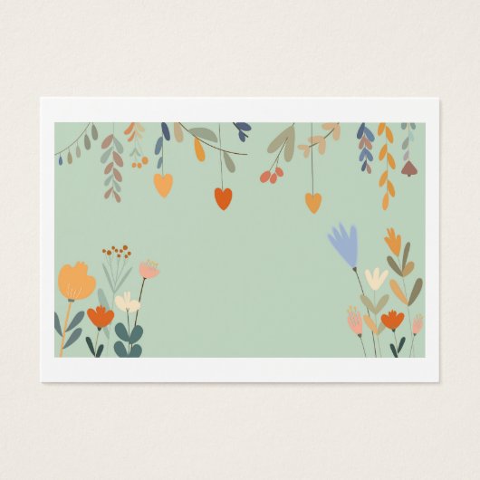 Invitation vectorielle avec fleurs et cœurs (Devant)