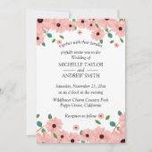 Invitation vectorielle Mariage de fleurs (Devant)