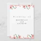 Invitation vectorielle Mariage de fleurs (Dos)