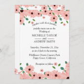 Invitation vectorielle Mariage de fleurs (Devant / Derrière)