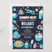 Invitation vedettes nocturnes Sleepover Fête de bois 13e anni (Devant)