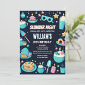 Invitation vedettes nocturnes Sleepover Fête de bois 13e anni (Debout devant)