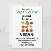 Invitation Végan Fière de être végane (Devant)