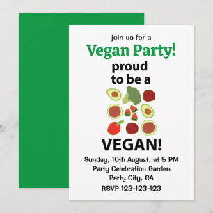 Invitation Végan Fière de être végane