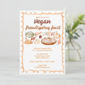 Invitation VEGAN Whimsgiving Friendsgiving CUSTOM (Debout devant)