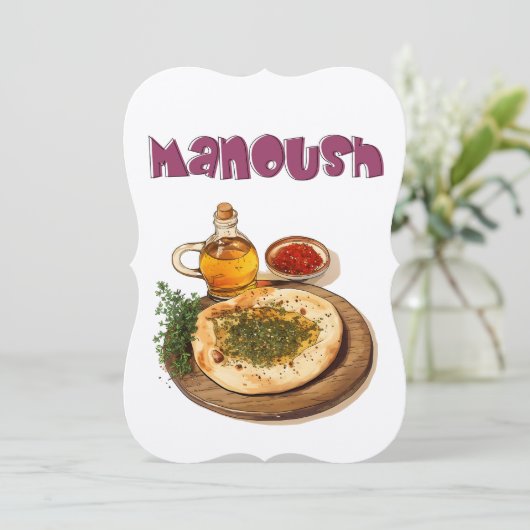 Invitation Vegan Zaatar thym Manakeesh Manakeesh RechercherRe (Debout devant)