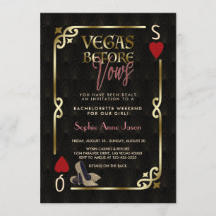 Invitation Vegas Avant Vows Casino Great Gatsby Bachelorette