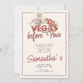 Invitation Vegas Avant Vows Casino Lucky Modern Bachelorette (Devant)