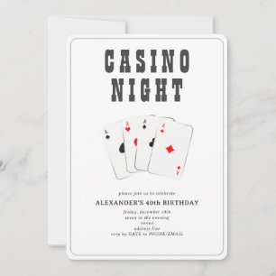 Invitation Vegas Casino Blackjack Poker Nuit Black Party