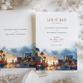 Invitation Vegas Golden Twilight Économisez à la date