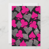 Invitation Vegas Mariage Black Hot rose Silver Parties scinti (Dos)