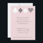 Invitation Vegas Mariage Célébration Pink Silver Faux Parties<br><div class="desc">**Le rose peut être changé en N'IMPORTE QUELLE COULEUR ! Utilisez le bouton "Customiser" et le sélecteur de couleurs de l'outil de conception pour une personnalisation totale. NON VRAIMENT PARTIES SCINTILLANT, une photo de parties scintillant réelle a été utilisée pour les graphiques en parties scintillant d'argent** Cette faire-part de mariage...</div>