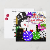 Invitation Vegas Party - Casino / Poker - SRF (Devant / Derrière)