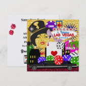 Invitation Vegas Party - Casino / Poker - SRF (Devant / Derrière)