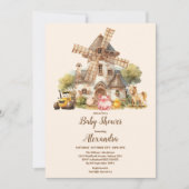 Invitation Végétal Animaux de ferme Barnyard Boy Baby shower (Devant)