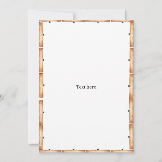 Invitation Végétal Animaux de ferme Barnyard Rose Girl Annive (Dos)