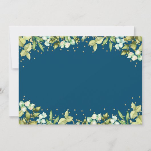 Invitation Végétal Forêt sauvage Un Renard 1er Anniversaire P (Dos)