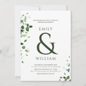 Invitation Végétal Photo Couples Douche (Devant)