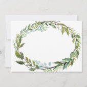 Invitation Végétal Wreath Première Sainte Communion Photo (Dos)