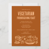 Invitation VÉGÉTARIEN Whimsgiving Friendsgiving (Devant)