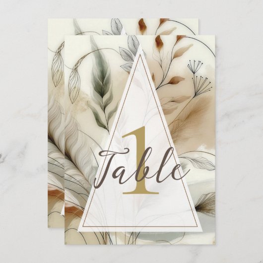 Invitation Végétation agitée Botanique moderne Mariage Boho T (Devant / Derrière)