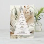Invitation Végétation agitée Mariage botanique moderne (Debout devant)