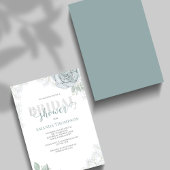 Invitation Végétation botanique Bleu clair Floral Rose Fleur