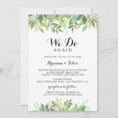 Invitation Végétation Botanique Feuillage Nous Refaisons Vow (Devant)