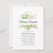 Invitation Végétation cristalline géométrique Douche virtuell (Devant)