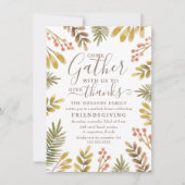 Invitation Végétation d'automne de l'Amicale Verdure Aquarell (Devant)