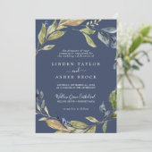 Invitation Végétation d'automne | Mariage officiel de la Mari (Debout devant)