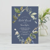 Invitation Végétation d'automne | Marine Bridal Brunch (Debout devant)