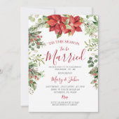 Invitation Végétation de Noël d'hiver Mariage floral (Devant)
