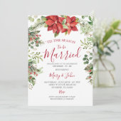 Invitation Végétation de Noël d'hiver Mariage floral (Debout devant)