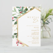 Invitation Végétation de Noël moderne | Blanc Nous Le Faisons (Debout devant)