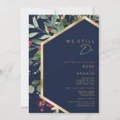 Invitation Végétation de Noël moderne | Marine Nous Continuon (Devant)