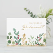 Invitation Végétation de Noël moderne | Proposition de la Bri (Debout devant)