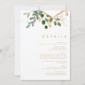 Invitation Végétation de Noël moderne | Tout en un Mariage (Dos)