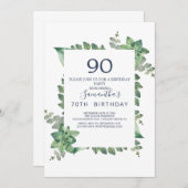 Invitation Végétation d'été Diamond Wreath 90e anniversaire (Devant / Derrière)