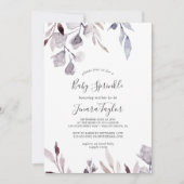 Invitation Végétation d'hiver Bébé saupoudrer (Devant)