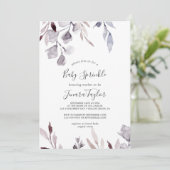 Invitation Végétation d'hiver Bébé saupoudrer (Debout devant)