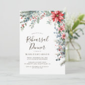 Invitation Végétation d'hiver Dîner de répétition Mariage de  (Debout devant)