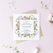 Invitation Végétation d'hiver Elégant Carré